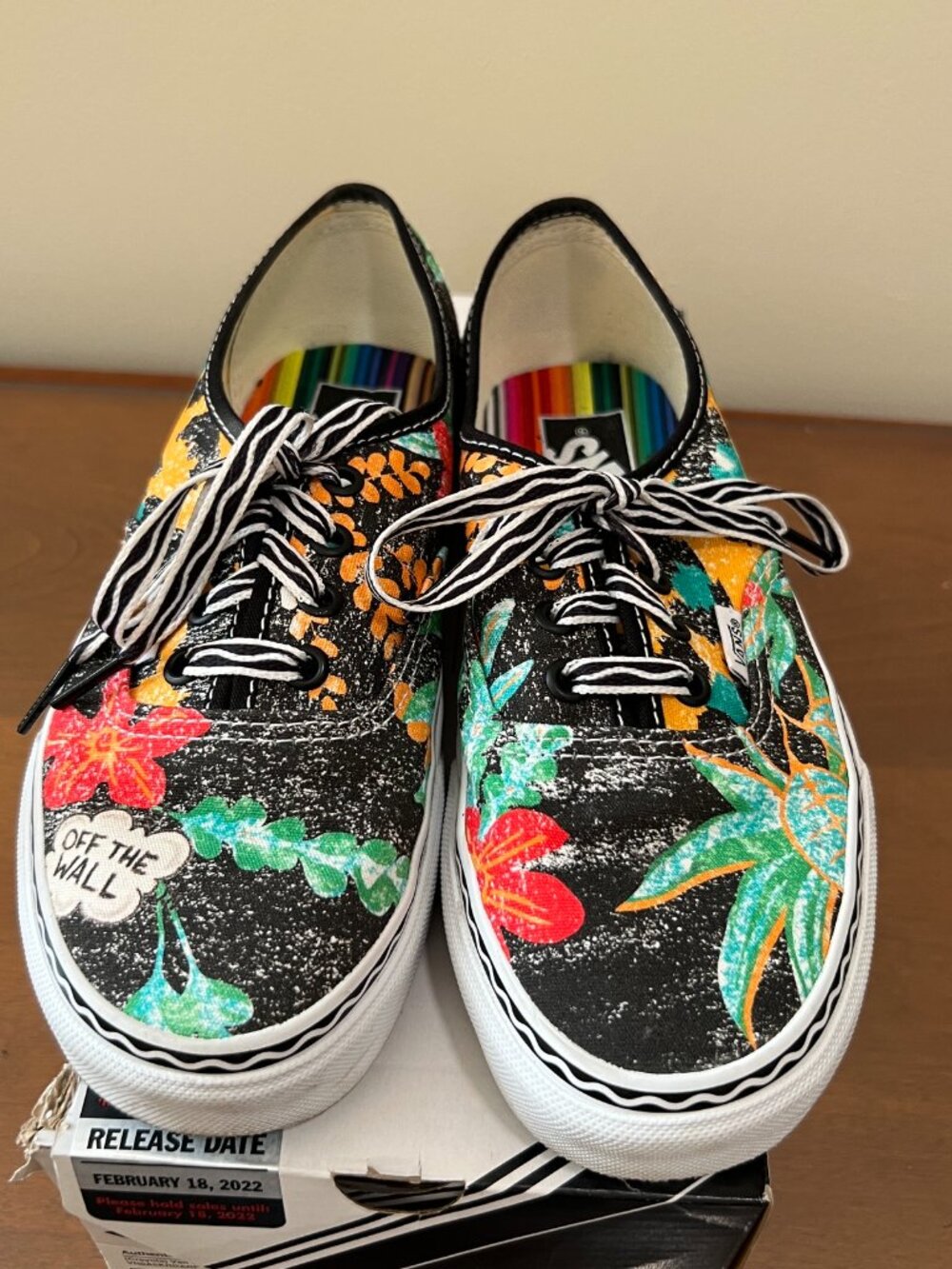 Vans x Crayola Authentics canvas sneakers. New in box; w7/m5.5/kids 5.5.